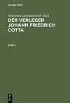 Der Verleger Johann Friedrich Cotta cover