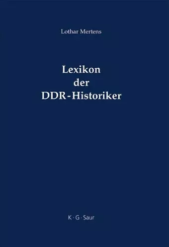 Lexikon der DDR-Historiker cover