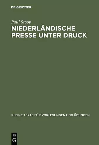 Niederländische Presse unter Druck cover