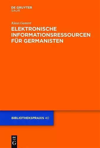 Elektronische Informationsressourcen für Germanisten cover