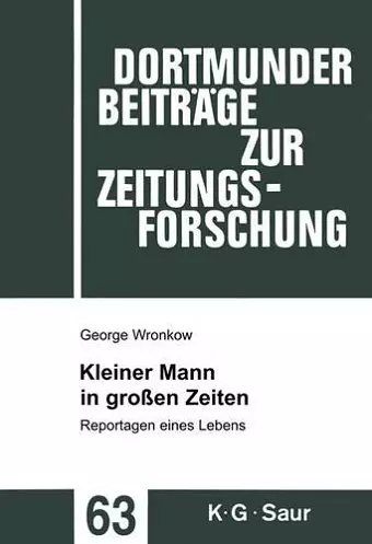 Kleiner Mann in großen Zeiten cover