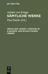 Sämtliche Werke, Abteilung I/Band 1, Romane in 8 Bänden. Der Roman meines Lebens cover