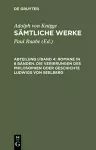 Sämtliche Werke, Abteilung I/Band 4, Romane in 8 Bänden. Die Verirrungen des Philosophen oder Geschichte Ludwigs von Seelberg cover