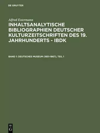 Deutsches Museum (1851-1867) cover