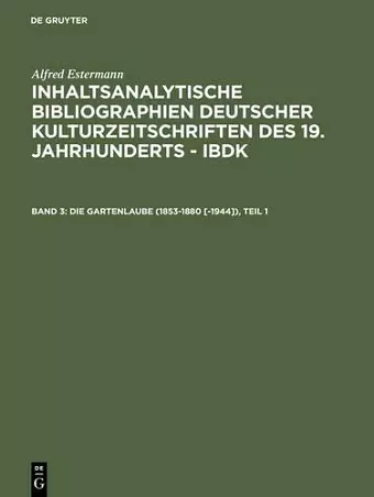 Die Gartenlaube (1853-1880 [-1944]) cover