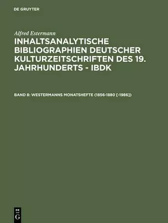 Westermanns Monatshefte (1856-1880 [-1986]) cover