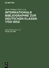 Internationale Bibliographie zur Deutschen Klassik 1750-1850, Folge 39, Internationale Bibliographie zur Deutschen Klassik 1750-1850 (1992) cover