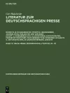 Literatur zur deutschsprachigen Presse, Band 13, 136876-149882. Biographische Literatur. Mi - Sc cover