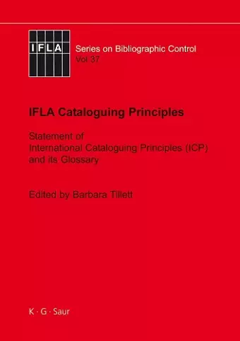 IFLA Cataloguing Principles cover