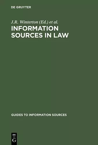 Information Sources in Law cover
