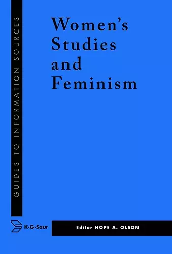 Information Sources in Women's Studies and Feminism cover