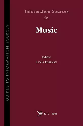 Information Sources in Music cover