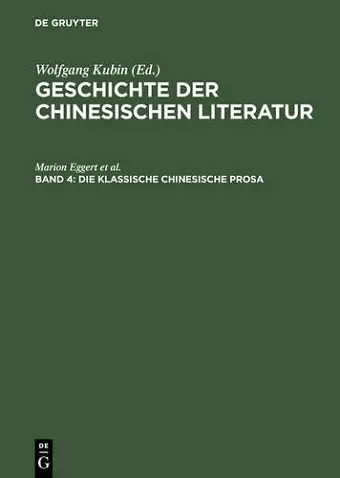 Die Klassische Chinesische Prosa cover