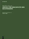 Archiv für Geschichte des Buchwesens, Band 27, Archiv für Geschichte des Buchwesens (1986) cover
