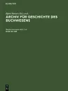 Archiv für Geschichte des Buchwesens, Band 29, Archiv für Geschichte des Buchwesens (1987) cover