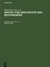 Archiv für Geschichte des Buchwesens, Band 34, Archiv für Geschichte des Buchwesens (1990) cover