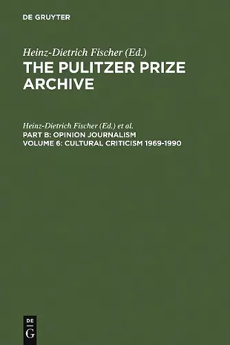 Cultural Criticism 1969-1990 cover