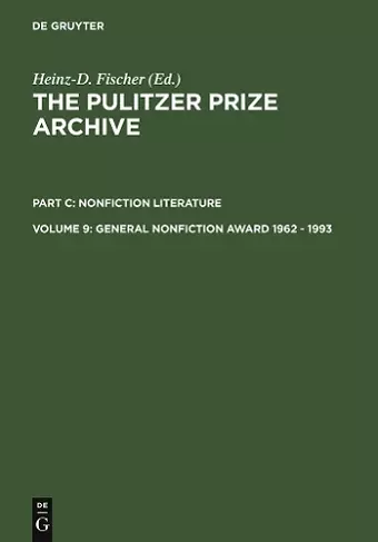 General Nonfiction Award 1962 - 1993 cover