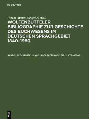 Buchherstellung 3. Buchgattungen. Teil cover