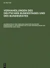 Sachregister Zu Den Verhandlungen Des Deutschen Bundestages 15. Wahlperiode Und Zu Den Verhandlungen Des Bundesrates (2002-2005) cover