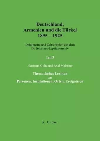 Thematisches Lexikon zu Personen, Institutionen, Orten, Ereignissen cover