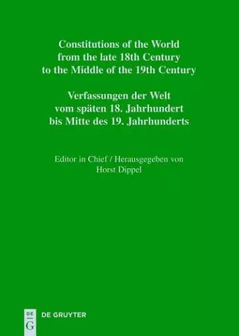 Constitutions of the World from the late 18th Century to the Middle of the 19th Century, Vol. 13, Constitutional Documents of Portugal and Spain 1808-1845 cover