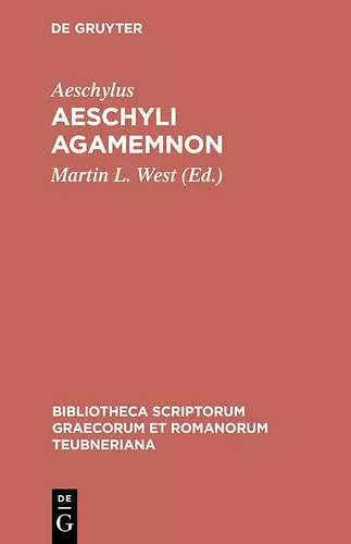 Aeschyli Agamemnon cover