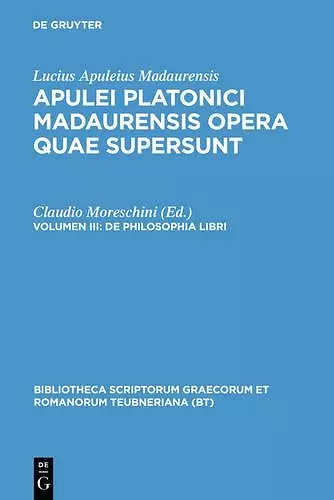 Opera Quae Supersunt, Vol. III cover