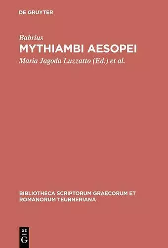 Mythiambi Aesopei CB cover