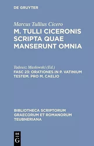 Scripta Quae Manserunt Omnia, fasc. 23 cover