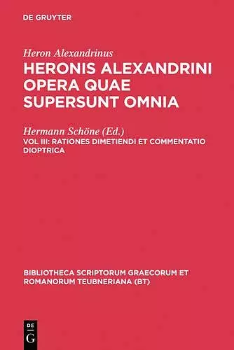 Opera Quae Supersunt Omnia, vol. III cover