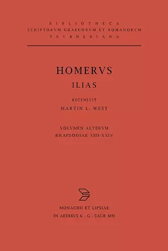 Homerus Ilias Pb cover