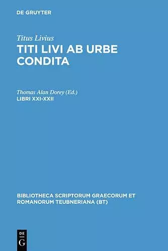 Ab Urbe Condita, Libri XXI-XXII cover