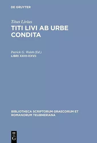 Ab Urbe Condita, Libri XXVI-XXVII cover