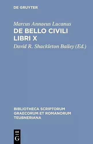 De Bello Civili Libri X CB cover