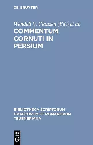 Commentum Cornuti in Persium cover