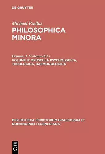Philosophica Minora, vol. II cover