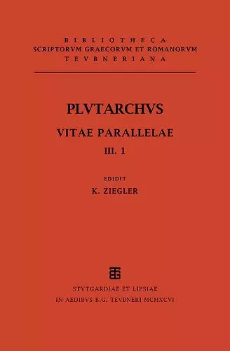 Vitae Parallelae, Vol. III, CB cover