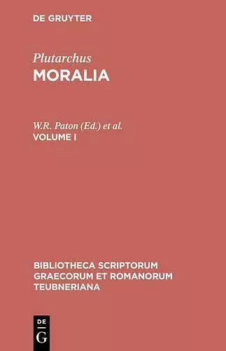 Moralia, Vol. I CB cover