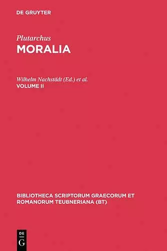 Moralia, Vol. II CB cover