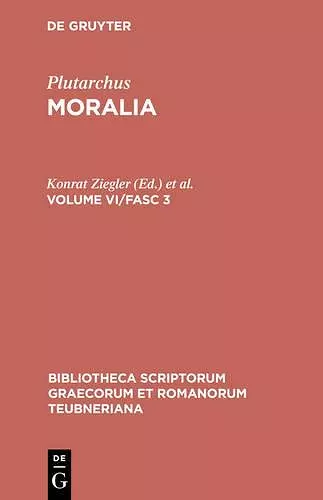 Moralia, Vol. VI, Fasc. 3 CB cover