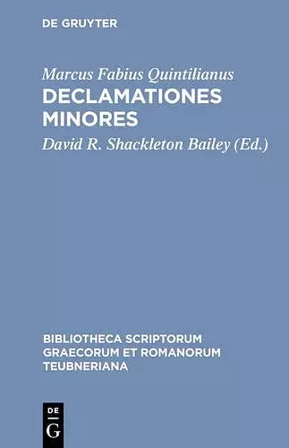 Declamationes Minores cover