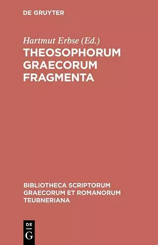 Theosophorum Graecorum Fragmenta cover