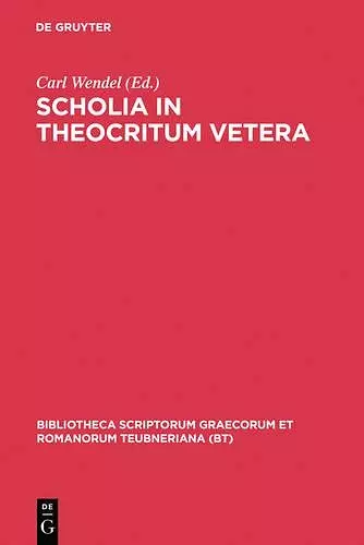 Scholia in Theocritum Vetera cover