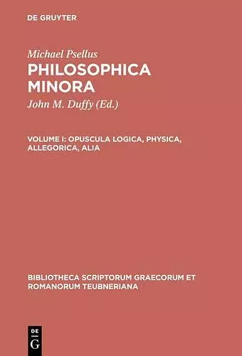 Philosophica Minora, vol. I cover