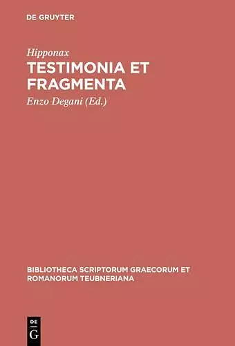 Testimonia et Fragmenta cover