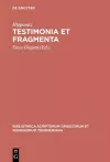 Testimonia et Fragmenta cover