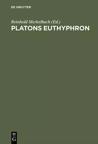 Platons Euthyphron cover