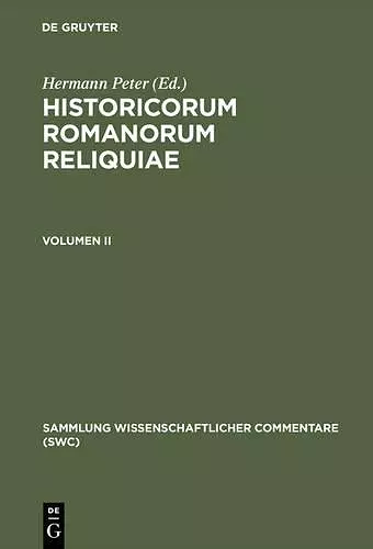 Historicorum Romanorum Reliquiae, vol. II cover