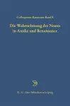 Die Wahrnehmung des Neuen in Antike und Renaissance cover